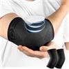 CAMBIVO 2 Men's and Women's Elbow Pads with Silicone Padding for Tennis, Golf Farm (L, Black)