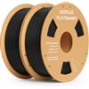 DEEPLEE Filamento PLA 1.75 mm, Pack da 2 kg (2×1 kg) Nero, Precisione Dimensionale ±0.02 mm, Avvolgimento Anti-Intasamento per Stampanti 3D FDM