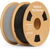 DEEPLEE Filamento PLA 1.75 mm, Pack da 2 kg (2×1 kg) Nero + Grigio, Precisione Dimensionale ±0.02 mm, Avvolgimento Anti-Intasamento per Stampanti 3D FDM