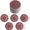 auriikoop 50 Pezzi Dischi Abrasivi 125mm, Carta Vetrata Disco Abrasivo Grana 60/120/240/400/800 8 fori per levigatrice orbitale