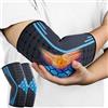 AOOWU Tutore Epicondilite Gomito, 2 pezzi Elastica Tutore Gomitiere, Fascia Supporto Gomiti durante, per Epicondilite, Tendinite, Gomito del Tennista, Golfista, Sport, Bodybuilding, Unisex Uomo-Donna