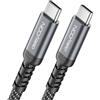 deleyCON 240W 20 Gbps USB-C 1m (USB 3.2 Gen 2x2) PD 3.1 Ricarica Dati 4K@60Hz per Caricatore iPhone 17 16 Pro Max Air AirPods Galaxy A16 A56 S26 S25 iPad MacBook Tablet Switch PS5