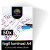 OfficeTree 50 fogli lucidi per lavagna luminosa di alta qualità - DIN A4 trasparenti - per stampante laser, fotocopiatrice, lavagna luminosa - per stampe e proiezioni di alta qualità