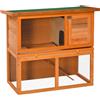 PawHut Gabbia per Conigli Conigliera da Esterno in Legno di Abete 90 x 45 x 80cm