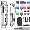 Hatteker Tagliacapelli per Uomo IPX7 Tagliacapelli Impermeabile Cordless per Barbiere Kit Taglio Capelli con T-Blade Trimmer Regolabarba Bambini Clipper Professionale USB Ricaricabile