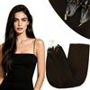 RUNATURE Extension Microring Capelli Veri 55cm Castano Scuro Extension Capelli 50s 50g #2