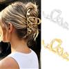 Reaky Fermagli per capelli in metallo, grandi, per capelli spessi, accessori per capelli da donna (confezione da 2)