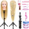 Neverland Beauty & Health Neverland 20 Testina Parrucchiere con Treppiede, Testa Studio Parrucchiere 100% Sintetica Morbidi Manichino Cosmetologia Formazione Parrucchiere Pratica Modello Capelli