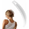 Generic Fermaglio per capelli a banana, stile vintage, a forma di coda di cavallo, per coda di cavallo, per pettini spessi e vintage, a forma di coda di pesce, per ragazze