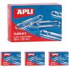 APLI 11714 Clip zincate numero 2, 32 mm, 100 u, Argento (Confezione da 4)