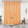 Barossa Design Tenda da doccia lunga arancione trasparente, altezza 198,1 cm, 3 magneti e impermeabile, leggera, in PEVA, per vasca da bagno, senza PVC, occhielli in metallo, arancione trasparente,
