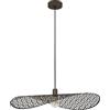 Eglo Swaby XXL - lampada a sospensione per tavolo da pranzo, soffitto, in | acciaio di colore bronzo, attacco E27, diametro 80 cm