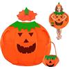 JOKILY Costume da fantasma, per bambini, Halloween, per Halloween, carnevale, feste a tema per ragazzi e ragazze, cosplay (arancione)
