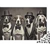 RMMERPCVREFE Ritratto Cane Gentleman Puzzle 1000 Pezzi Carta Adulti Stile Retrò Bianco Nero Gioco di Puzzle 1000 Pezzi Famiglia Relax Concentrazione Arredo Regalo 38x26cm/1000pcs