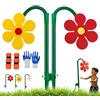 fjaldjfu Crazy Daisy Sprinkler Garten, 2026 Neu Wassersprinkler Kinder Outdoor Mit 2 Adaptern, 360° Rasensprenger Tanzende Blume Für Rasen Garten, Sprinkler Spiele (#8)