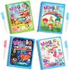 talifoca Set di 4 libri da colorare ad acqua, libro da colorare per bambini, magici libri da colorare con penna ad acqua, fumetto per bambini, ragazzi e ragazze, regalo di Natale unicorni