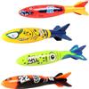 YESAH 4 giocattoli da immersione, giocattoli per piscina, gioco d'acqua, torpedo, bacchette da immersione per vasca da bagno, piscina, spiaggia, feste, attività acquatiche, giochi estivi e set decorativo a