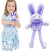 Generisch Portachiavi in peluche a forma di coniglio, tirando le orecchie Rabbit giocattolo di peluche | 11 pollici coniglietto pasquale giocattolo pull-up | orecchie e gambe commutabili divertenti coniglio