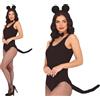 FIESTAS GUIRCA Set di topolino con cerchietto, fiocco e coda (taglia unica), accessorio per costume da donna adulta, ideale per feste di animali e addii al nubilato, nero