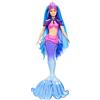 Barbie - Sirene Malibu Roberts, Bambola Sirena con Cucciolo, Pinne Intercambiabili, Spazzola e Accessori, Giocattolo per Bambini 3+ Anni, HHG52