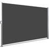 VOUNOT® Tenda Paravento Laterale, per Balcone, Esterno e Terrazzo, Riavvolgibile, Antivento, Protezione Privacy, Protezione Solare, 180 x 300cm, Grigio Scuro
