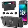 Frogetu Custodia Switch 2 2025 Compatibile Dock - Cover Rigida Trasparente con Pellicola Protettiva Schermo & 4 Copri Joystick, Protezione Joycon Rimovibile, Ultra Sottile & Antigraffio, Compatibile con Dock