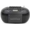 Maxell MXCR-200 Bluetooth CD Radio Cassette Recorder Nero AC 100V