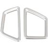 Inovey Auto Styling 2Pcs Acciaio Inox Cruscotto Piccolo Condizionatore D'Aria Uscita Decorazione Copertura Compatibile Con Peugeot 5008 3008 Gt 2017-2018 -argento -2 pezzi