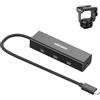 NEEWER Hub USB C Dock con Attacco Cold Shoe, Adattatore Multiporta Estensore USB 3.1 Gen2 4in1 Ricarica PD 100W 10Gbps 4K 60Hz Compatibile con iPhone iPad Mac Android Laptop Monitor da Campo, PS030E