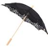 GRIRIW Ombrello in Pizzo Elegante Nero per Fotografia e Danza, Resistente e Robusto Struttura in Legno Delicata e Romantica