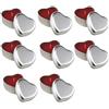 noTrash2003 Set di 8 Candele a Forma di Cuore, in Scatola di Metallo, Idea Regalo per San Valentino, Profumo di Vaniglia