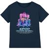 KPOP Demon Hunters Huntrix Huntrx Billboard Poster T-Shirt Bambini, Navy, 5-6 A