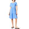 Amazon Essentials Abito a Balze a Girocollo e a Maniche Corte Donna, Blu, XS