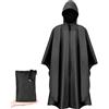 Vicloon Poncho Antipioggia,Poncho Antipioggia Impermeabile con Maniche e Tasca,Ponchos Riutilizzabile Leggero,per Adulti Unisex,per Picnic Trekking Campeggio Pesca Ciclismo
