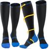 CAMBIVO Calze Compressione Graduata Donna Uomo 2 Paia, Calze Antitrombo 20-30mmHg, Gambaletti Elastiche a Compressione, Calze Contenitive per Vene Varicose, Aereo, Sport, Corsa