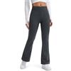 Libin Leggings Termici da Donna con Flared Pantaloni Invernali in Pile Vita Alta Impermeabili da Yoga Trekking con tasch, Cachi, S