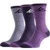 Effeet Calzini Trekking Donna 39-42 35-38, 3 Paia Calzini Sportivi in Cotone Anti-Vesciche Anti-Sudore Traspiranti, Calze Spugna per Running, Tennis e Trekking