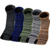 PUTUO Calzini Giapponesi Infradito da Uomo: Calze Tabi con Dita Separate da Uomo Geta Calzini di Cotone Flip Flop con Alluce 5 Paia -mescolare Taglia 40-44