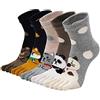 PUTUO Donna Calzini con Dita Separate in Cotone: Calze con le Dita Donna Calzini Divertenti Animali Gatto 36-41