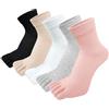 ZAKASA Donna Calzini Cinque Dita Ortopedici a Calzini da Corsa Calze con le Dita in Cotone Donna Casual Sportive, 35-41, 5 paia