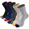 PUTUO Uomo Calzini con Dita Separate, Calze Sportive in Cotone da Uomo Calzino infradito a 5 dita, 5 paia