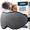 INNELO Maschera da Sono 3D per Uomo e Donna, Versione Migliorata 2025 per Dormitori Laterali, Maschera per Gli Occhi a Blocco 100% della Luce, con Cavità Oculari Comode e Senza Pressione, Nero