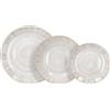 Tognana Virtuo Beige, Servizio piatti per 6 persone 18 pezzi, Porcellana, Beige