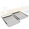 KD Essentials - 2x Cassetto sottotavolo, ripone documenti A4 e articoli per ufficio in modo invisibile sotto la scrivania, cassetto inferiore come organizzatore/ripiano in ufficio e home office