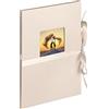 walther design Leporello Fun ML-350-W - Album per 12 Foto Formato 10 x 15 cm con Copertina intagliata e Chiusura nastrata con Fiocco, Bianco Chamois