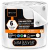 OFITURIA Telo multiuso impermeabile 2 x 3 m bianco, confezione da 1 pz, ideale per coprire mobili e attrezzature in giardino, campeggio e cantiere (2x3m, 1 pz)
