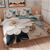 PETTI Artigiani Italiani - Set Copripiumino Singolo 135x200 cm (1 Federa 75x50 cm Inclusa), Parure Copripiumino Microfibra con Stampa Digitale Floreale 05 19 - Made in Italy