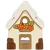 THUN - Porta Candela a Forma di Casetta - Decorazioni Natale Casa - Ceramica - 10 x 9,5 x 11 h cm