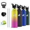 Grsta Borraccia Termica, 500ml Borraccia, Senza BPA, Borracie con Cannuccia, Senza Perdite, Bottiglia Termica, Doble Aislamiento, Borracce Termiche, Bottiglia per Campeggio, Uffici, Caffè, Viaggio, Palestra