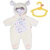 BABY born Tutina Pecorella - Tutina con cappuccio & orecchie da pecora - Abbigliamento di qualità per bambole - Accessorio per tutte le bambole da 43 cm